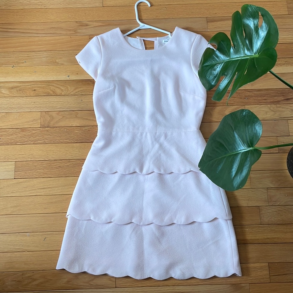 Pastel pink scalloped dress